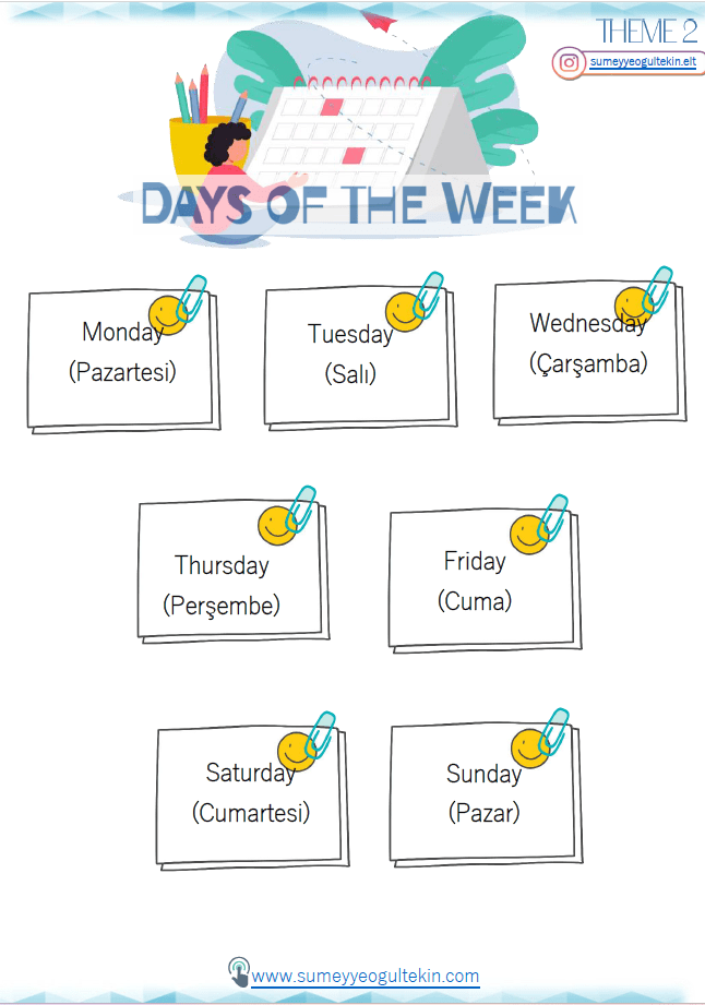 Theme 2 - Days of the Week (PDF)